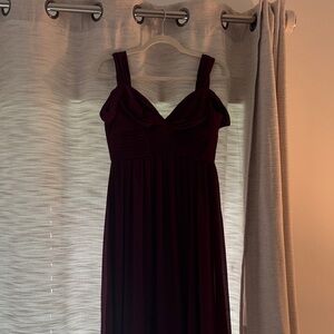 Lulu's Deep Burgundy Maxi Dress